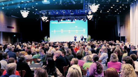 Bilde fra konferansesalen under kundeforum