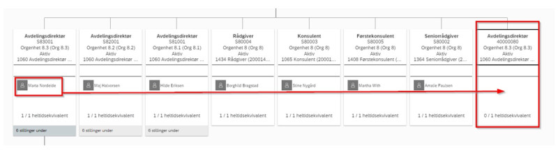 Skjermbilde fra DFØ HR.