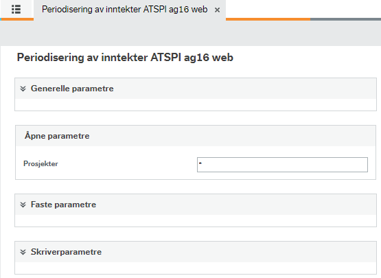 Skjermbilde av menypunktet Periodisering av inntekter ATSPI ag16 web