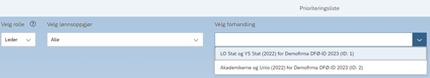 Bilde viser Prioriteringsliste