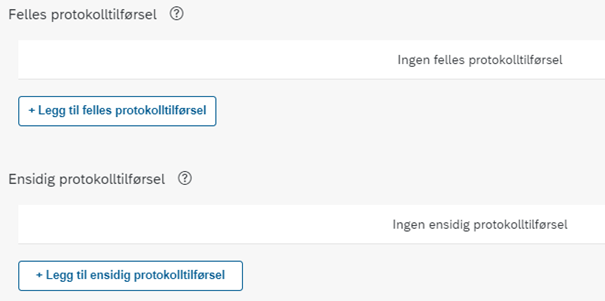 Bildet viser at du kan legge til felles og ensidige protokolltilførsler.