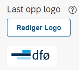 Bildet viser knappen "Rediger logo" 