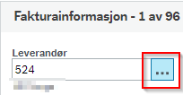 Viser tre prikker til høyre ved feltet for leverandør