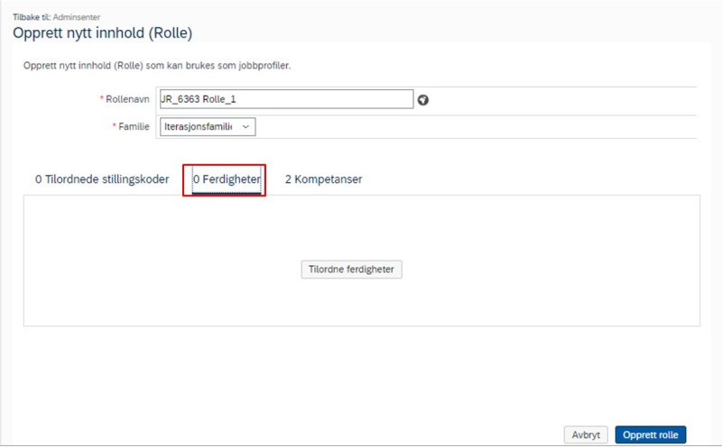 Legge til compliance kompetanser til jobbrollen