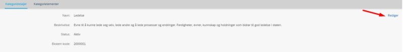 Redigere en kompetansekategori