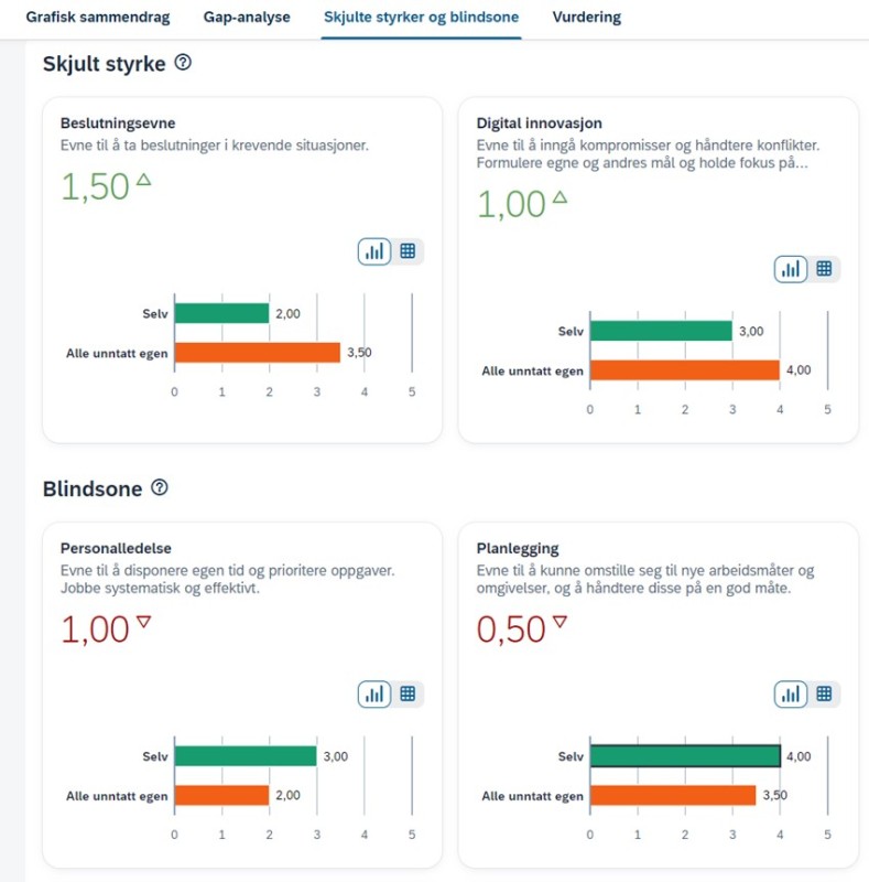 Viser medarbeiders skjulte styrker og blindsoner 360