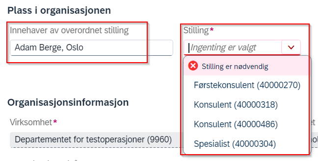 Innehaver av overordnet stilling