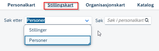 Søk i stillingskart