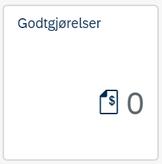 Bildet viser flisen Godtgjørelser i selvbetjeningsportalen