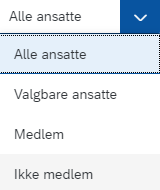 Bilde som viser filtre liste over ansatte
