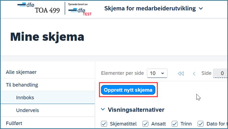 Mine skjema