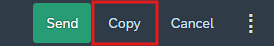 Image showing copy button in travel expense claim