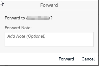 image showing optional note to recipient