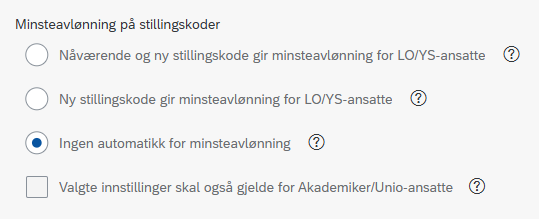 Bildet viser minsteavlønning på stillingskoder