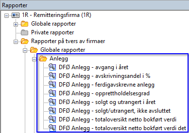 Skjermbilde standardspørring