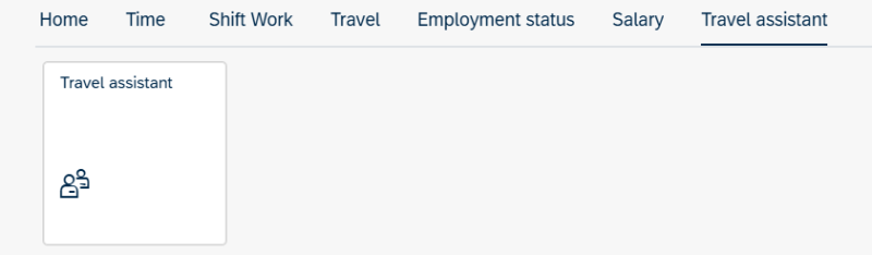 Image showing the travel assistant tab