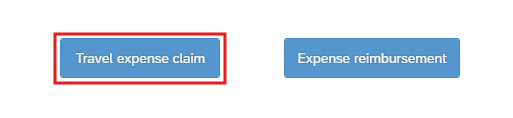 Image showing travel expense claim button and expense reimursement button