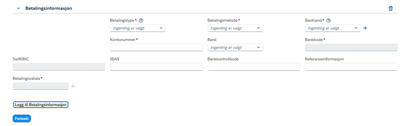 Betalingsinformasjon
