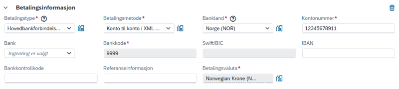 Betalingsinformasjon