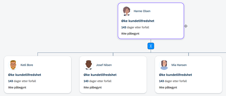 Skjermbildet som viser målsamkjøringsdiagram i DFØ-HR