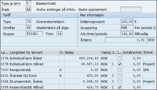 Bildet viser eksempel på ansatt på stige