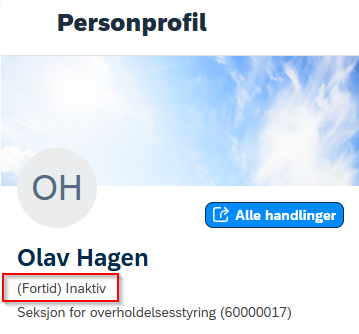Inaktiv ansatt