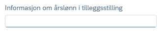 Informasjon om årslønn i tilleggsstilling