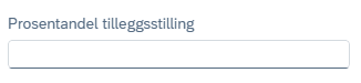 Prosentandel tilleggsstilling