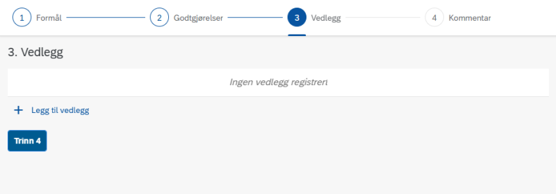 Bildet viser Trinn 3 - vedlegg.