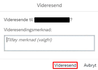 bildet viser videresendingsmerknad