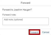 image showing forward note