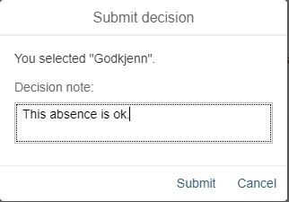 image showing decision note