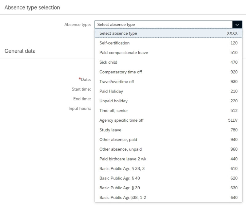 image showing absence type