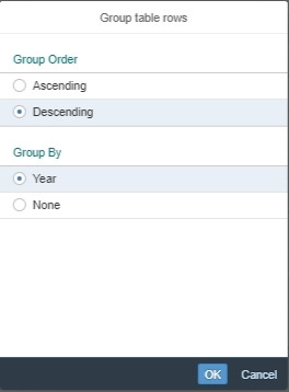 image showing group table rows