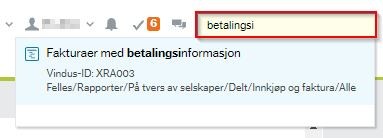 Skjermbildet viser hvordan du kan søke på navnet på spørringen du leter etter.