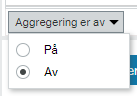 Skjermbilde som viser at du kan slå aggregering av og på.