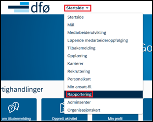 Menyen Startside i DFØ HR