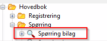 Skjermbilde av å åpne Spørring bilag