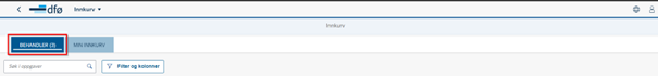 Bildet viser fanen "Behandler" i ny innkurv