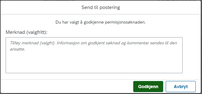 Bildet viser send til postering