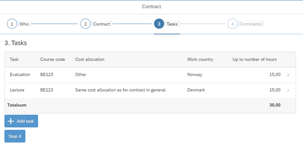 Screenshot 1 out of 2 of split cost allocation