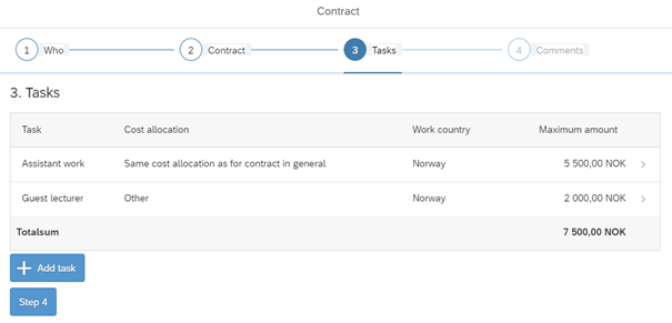 Screenshot 2 out of 2 of split cost allocation