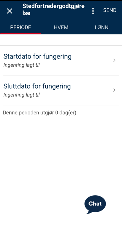 Bildet viser et skjermbilde fra i DFØ-appen.