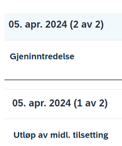 Endringshistorikk - stillingsdetaljer