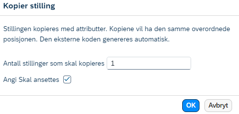 antall kopier stilling
