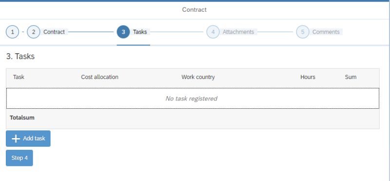 The image shows Step 3 – Tasks.