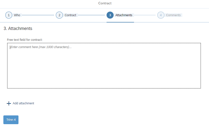 The image shows Step 3 - Attachments.