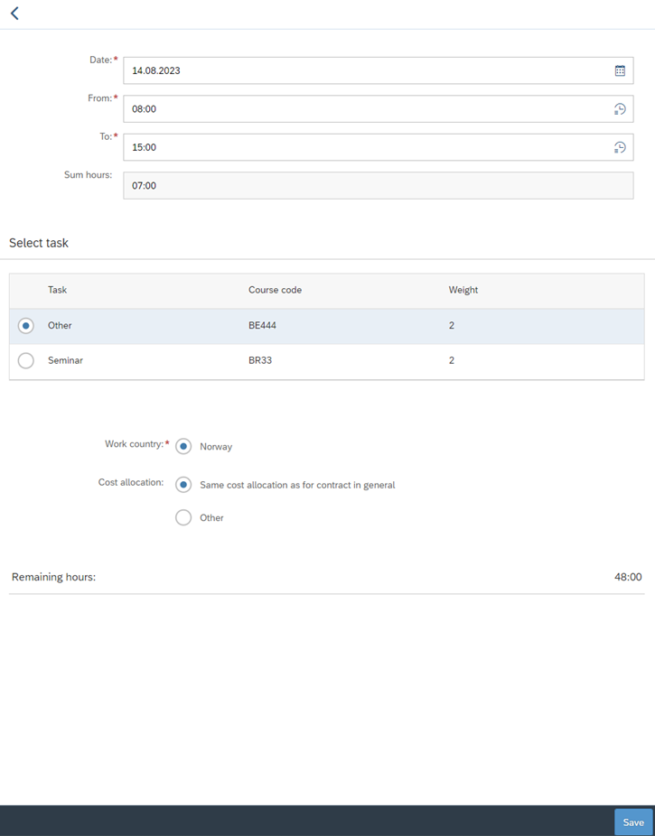 The image shows the registration fields