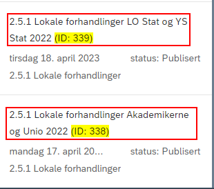 Bildet er et utklipp fra Opprett lønnsoppgjør i systemløsningen.