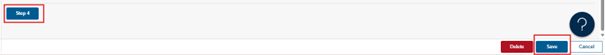 The image shows step 4 button and save button